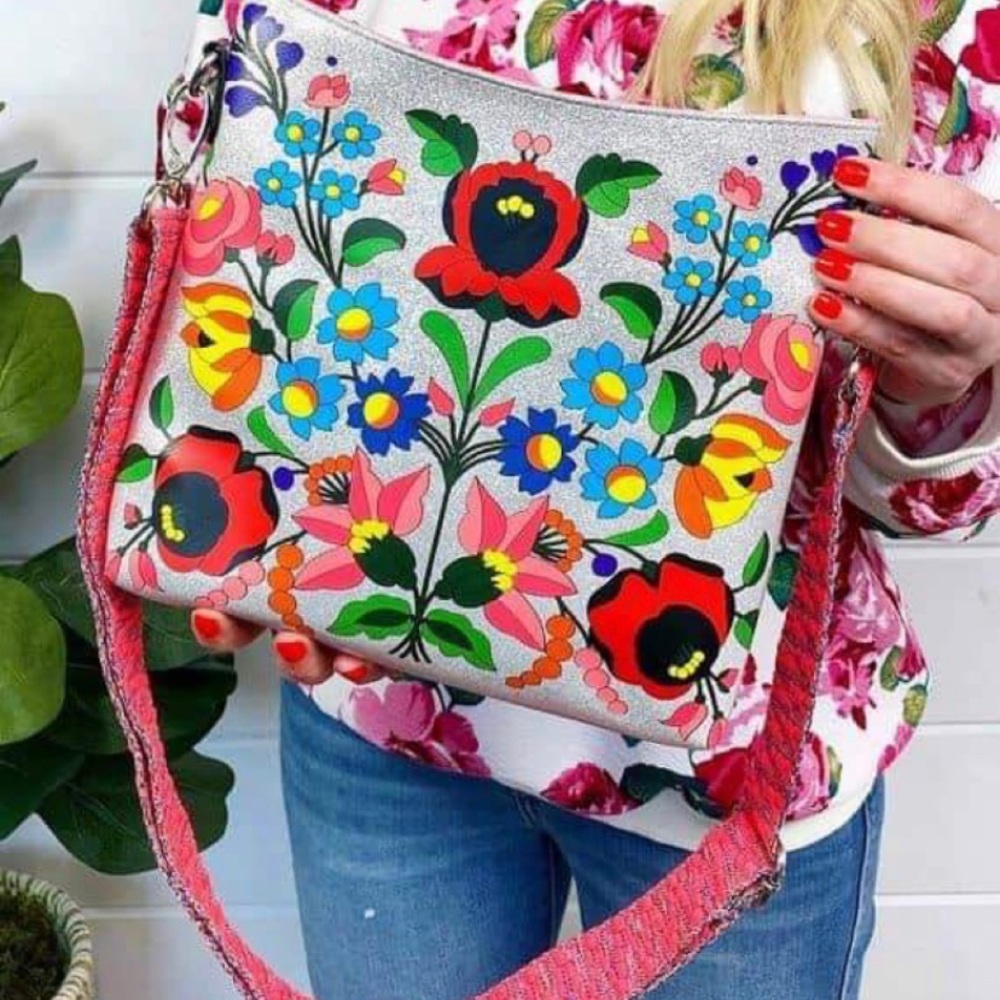 Sparkle Flower Crossbody-New Without Tags